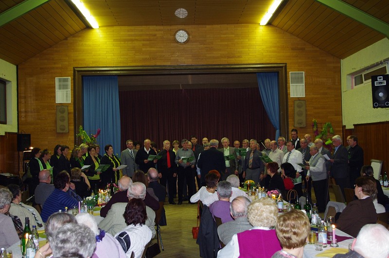 Männerchor und Chor Sing Your Soul beim gemeinsamen Singen